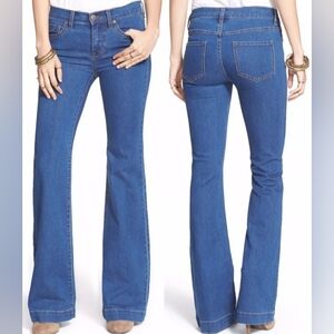 Free People We The Free Dallas Denim Flare Size Jean 26 Medium Wash Mid Rise